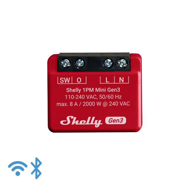 SHELLY 1PM Mini Gen3 Spínací modul SHELLY 1PM Mini Gen3 Spínací modul